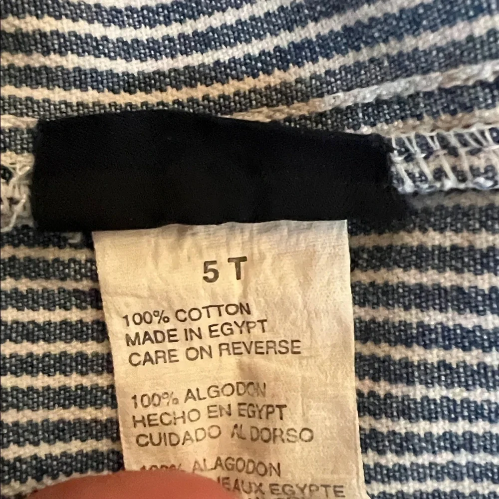 VTG Faded Glory Blue and White Striped Fabric